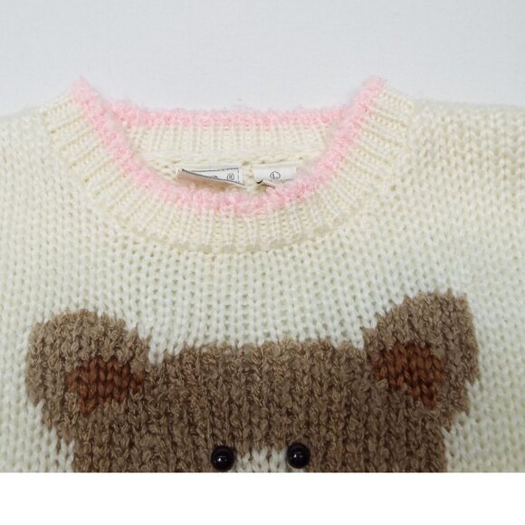 Vintage Far & Near Teddy Bear Sweater Size Large Made in Korea - Picture 7 of 10
